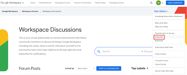Google Workspace 관리자 온라인 커뮤니티 오픈