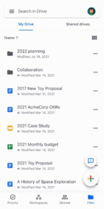 iOS에서 Google 드라이브의 폴더 내 검색