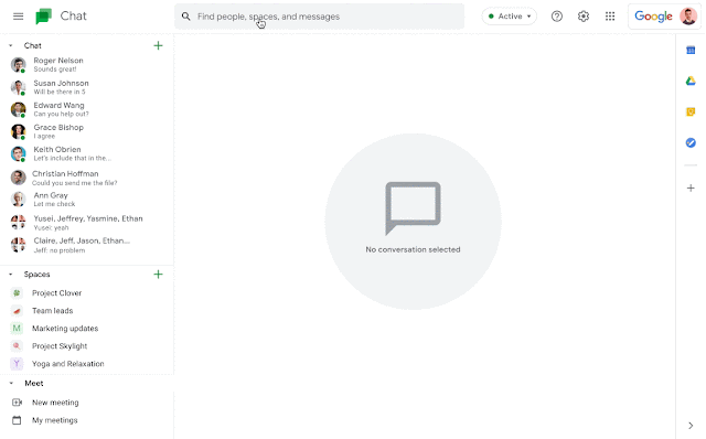 향상된 Google Web 채팅 검색 환경