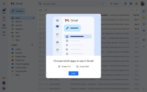새로운 Gmail 통합뷰와 서비스별 선택뷰 선택하기