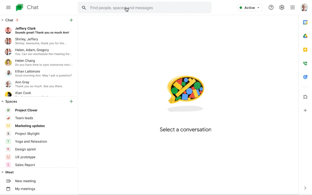 Google Chat 검색칩 빠르게 결과 세분화