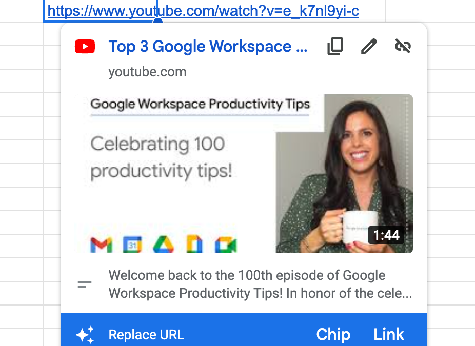 Google Sheets 추가 스마트 칩 기능
