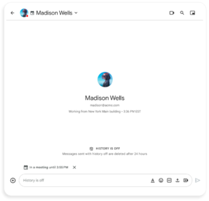 Google Chat에서 캘린더 일정관리 상태를 제공 Google Chat에서 캘린더 일정관리 상태를 제공