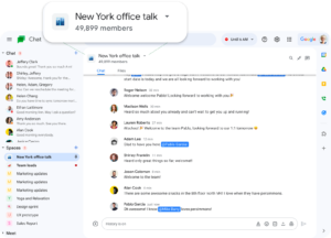 Google Chat 스페이스 최대 구성원 50000 Google Chat 스페이스 최대 구성원 50000