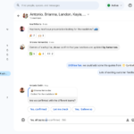 Google Chat 메시지 풍선으로 수발신 구분