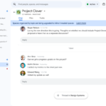 Google Chat 주제별로 정리된 스페이스 스레딩 Google Chat 주제별로 정리된 스페이스 스레딩