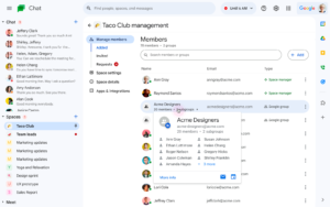 Google Chat의 스페이스에 Google 그룹 추가 Google Chat의 스페이스에 Google 그룹 추가