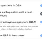 Google Meet 실시간 스트리밍 Q&A 조정 Google Meet 실시간 스트리밍 Q&A 조정