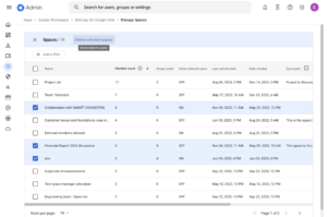 Google 스페이스 관리도구 Google 채팅 일괄삭제 Google 스페이스 관리도구 Google 채팅 일괄삭제