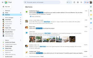 google chat 새로운 채팅 mention 기능