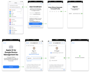 iOS 지침과 정보가 포함된 구성 프로필을 다운로드 사용자 등록 iOS 지침과 정보가 포함된 구성 프로필을 다운로드 사용자 등록