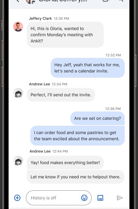 Google 채팅의 말풍선을 iOS 기기로 확장하기
