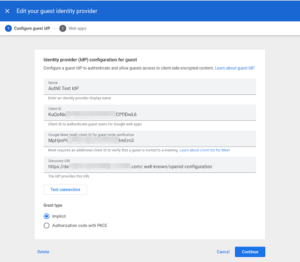 Google Meet 암호화된 통화 외부인 참여