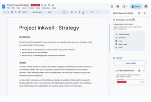 Available in beta Policy Visualization across Google Docs, Sheets, Slides and Drive