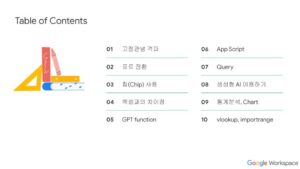 Google Workspace 중급교육 구글 스프레드시트