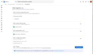 Microsoft Teams에서 Google Chat으로 메시지 마이그레이션 Microsoft Teams에서 Google Chat으로 메시지 마이그레이션