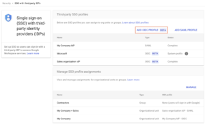 사용자 지정 OpenID Connect 프로필로 싱글 사인온 설정 사용자 지정 OpenID Connect 프로필로 싱글 사인온 설정