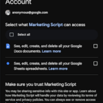 APP Script IDE 세분화된 OAuth 동의 Google 앱 스크립트 IDE 실행에서 세분화된 OAuth 동의