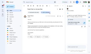 Gmail 내용을 Gemini로 캘린더 이벤트 등록