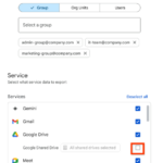 Google Workspace 서비스 데이타 다양한 내보내기