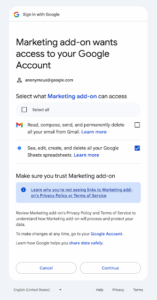 HTTP Google Workspace 세분화된 OAuth 동의