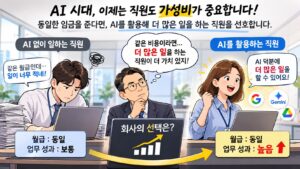 AI 활용 직원이 만드는 성과 비교